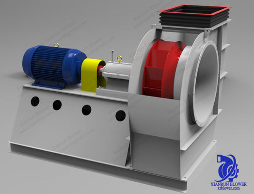 Industriële centrifuge ventilatorblazer achterwaarts gebogen ontwerp voor luchtstroom bij cementenergieopwekking en stofverzameling