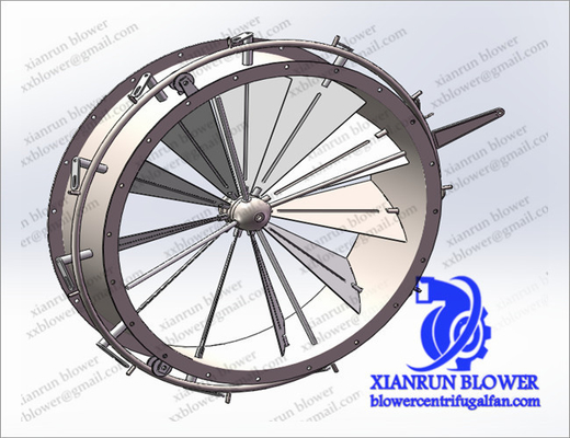 Luchtblazer demper voor hoge druk Centrifuge blazer Centrifuge ventilator accessoires Tweede fase impeller wiel