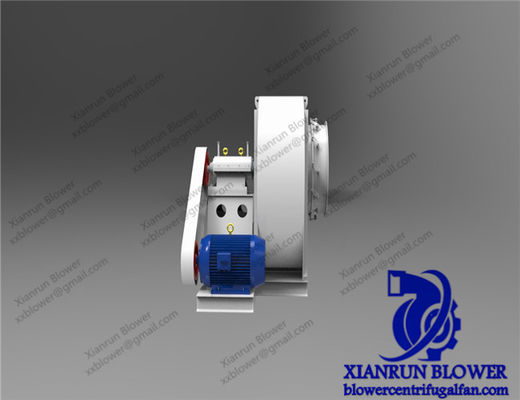 Industriële centrifugaalventilator met hoog luchtvolume en riemaandrijving, ontworpen voor industriële ketels en elektrische luchtblazers ter ondersteuning van apparatuur